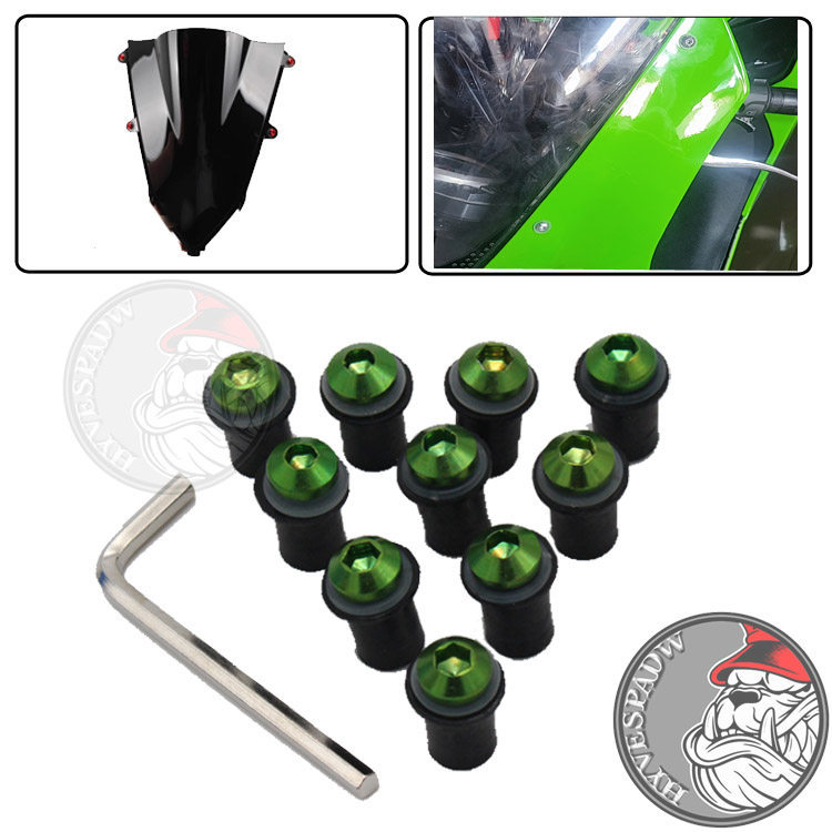 Thích hợp cho Kawasaki Z300 Z400 Z650 Z750 Z800 Kính chắn gió Vít vòm Vít