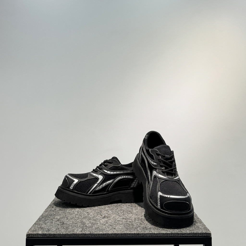 [Sản phẩm mới] Giày Derby có dây buộc Giày mũi to thoáng khí Giày đế dày hợp thời trang Giày tăng chiều cao Giày nam cổ thấp [Bán chạy