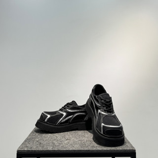 [Sản phẩm mới] Giày Derby có dây buộc Giày mũi to thoáng khí Giày đế dày hợp thời trang Giày tăng chiều cao Giày nam cổ thấp [Bán chạy