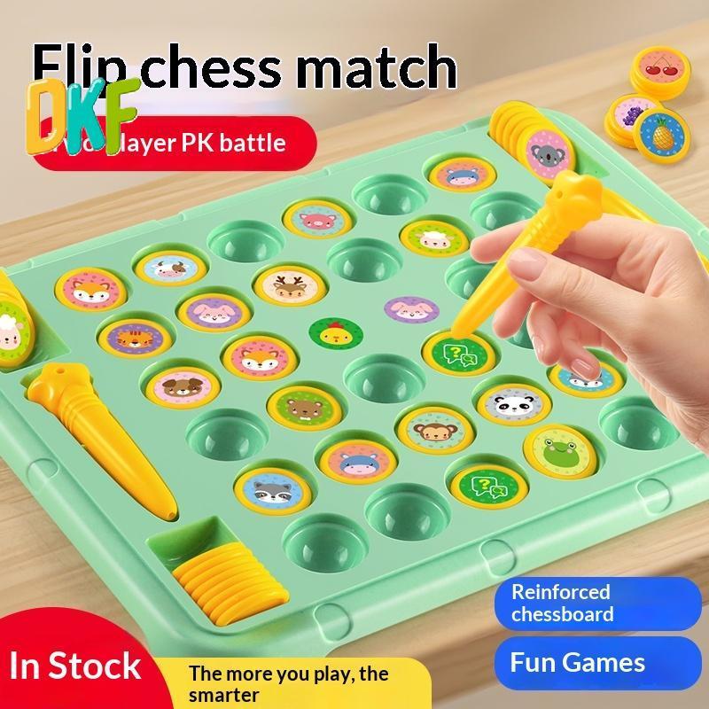 《 DKF-t 》 2-4 Người Chơi Flip Chess Memory Game Board Games Double Player Battle Puzzle Toy Kid Conc