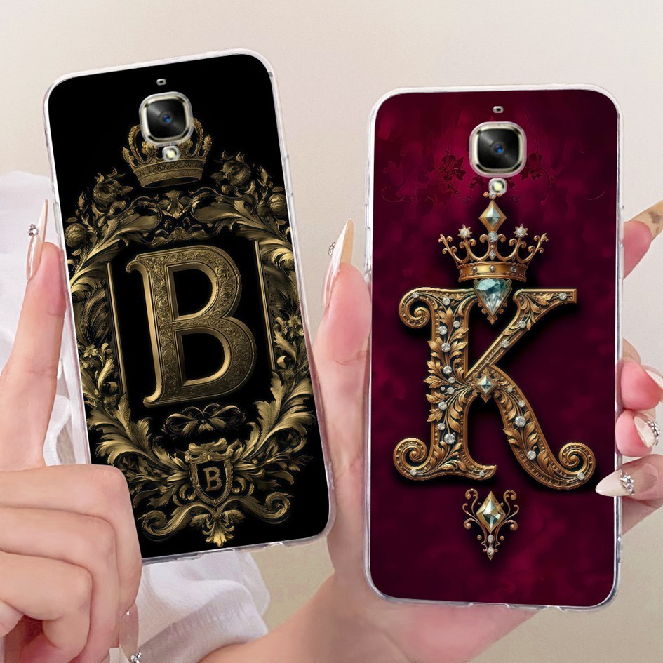 Dành Cho Oneplus 3 3T Vỏ A3003 A3000 SM-A3000 Cặp Đôi Ốp Điện Thoại Thời Trang Ban Đầu Chữ Cái Silic