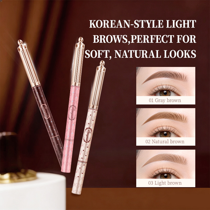 LIANGNISHI 2480 Bút kẻ lông mày hai đầu Sweet Ballet Mascara kẻ lông mày Tạo dáng lông mày tự nhiên 