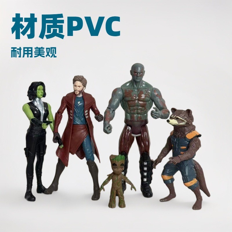 Galaxy Guard Anime Hình Groot Cây Cá Tính Groot Rocket Raccoon Búp Bê Hình Mô Hình Đồ Trang Trí 5DGM