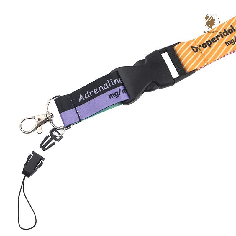 [PE] Chăm sóc quan trọng ICU Thuốc gây mê In dây buộc KeyChain Ne Dây đeo Huy hiệu Giá đỡ TH