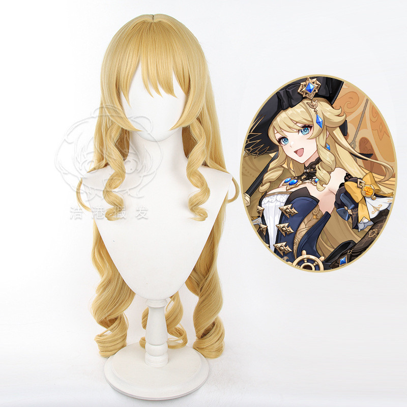 Misscoo Tóc Giả cosplay Fontaine Navia - Vải Lanh Vàng Chống Nóng