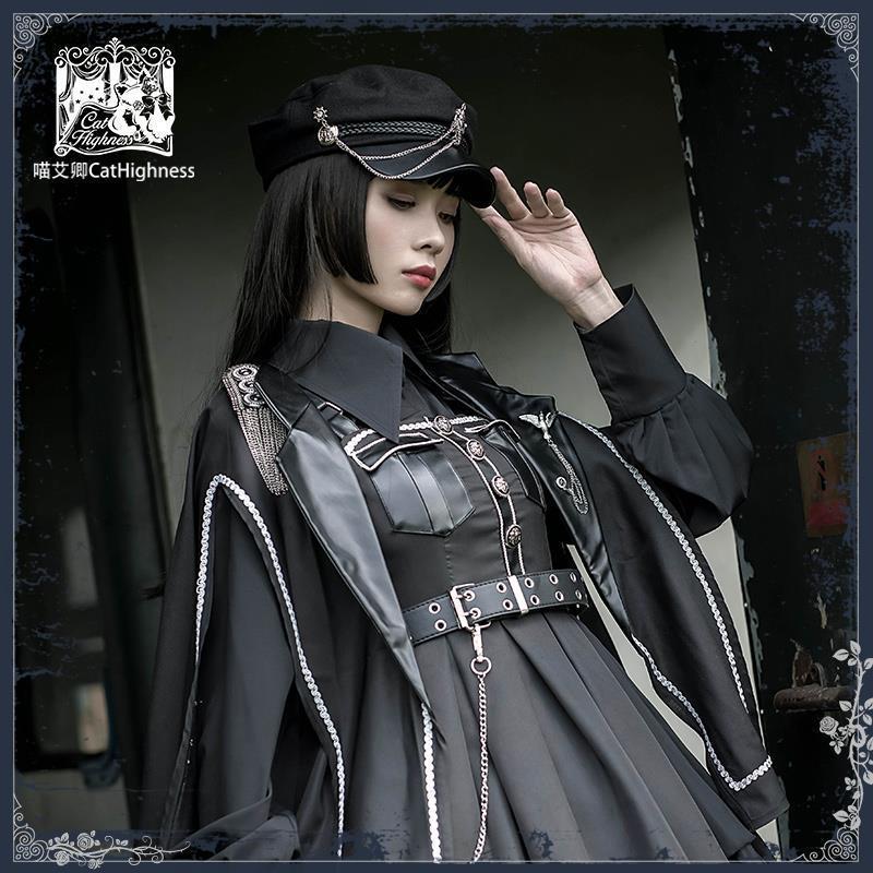 Army lo Meow Aiqing Army lo Gothic Style lolita Design lolita Owl Cloak +
