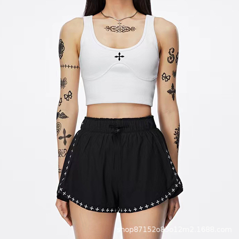 8N5M SMFK R Dark Dance Troupe Jogging Pants2022Summer black casual sports quick-dry lined women's wi