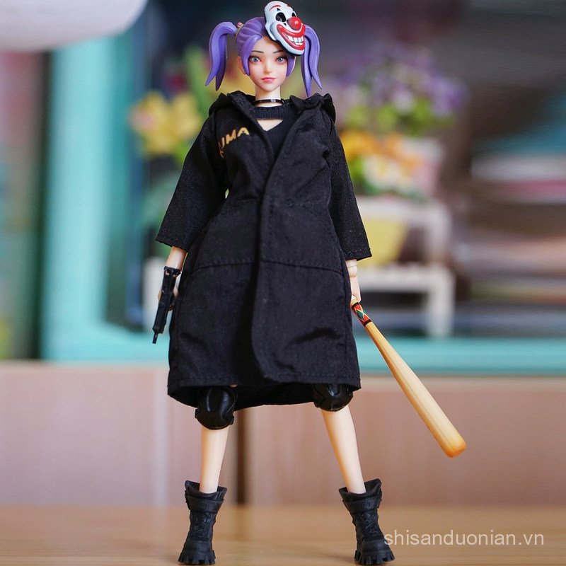 1 / 12 Lính Quần Áo Bé Quần Áo Phụ Kiện Ốc Vỏ Máy Bé Gái Gió 20cm figma Nữ Cơ Thể Mẫu Áo Khoác GIUJ