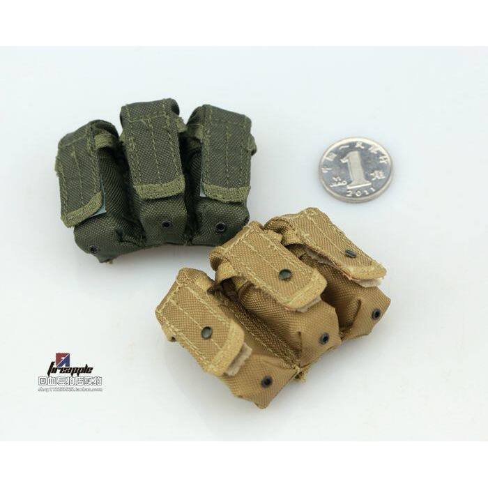 Hàng sẵn có 1 / 6 PH Soldier Triple AR Magazine Bag Army Green Sand Color Two Options JYZW