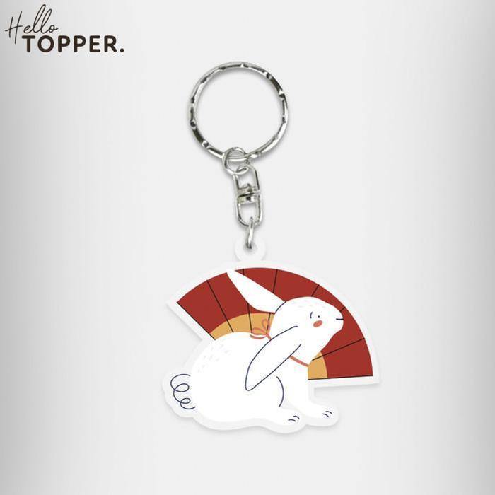 Imlek Gantungan Kunci Acrylic Keychain Akrilik Sincia - Kelinci Kipas