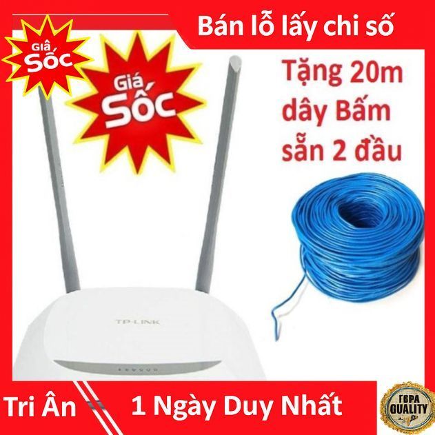 Combo Modem wifi Tplink 2 râu Thanh Lý + 20m dây mạng bấm sẵn 2 đầu mạng