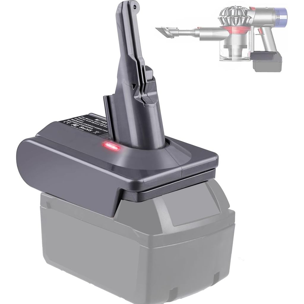 Nâng cấp Bộ chuyển đổi pin V7 / V8, cho pin Li-ion Milwaukee M18 18V, Thay thế cho máy hút bụi không