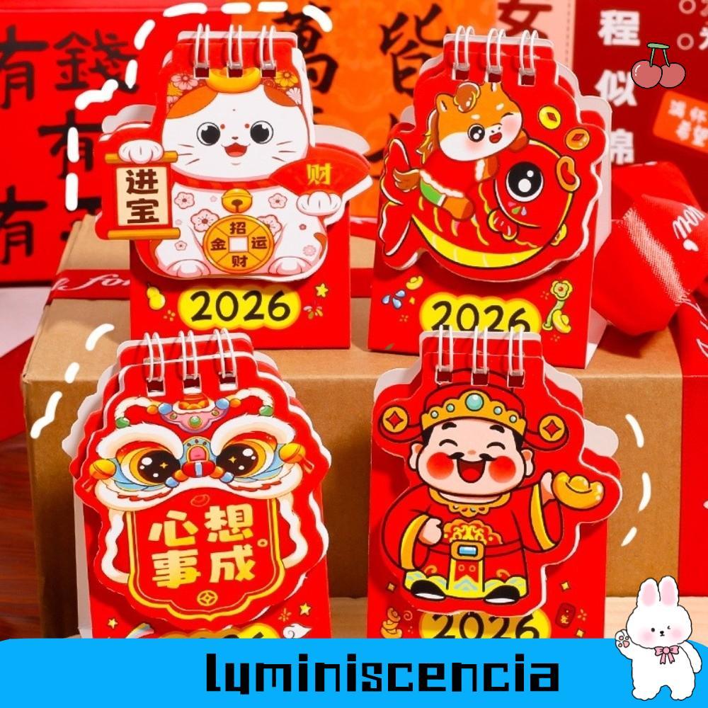 Lịch để bàn LUMINISCENCIA 2026, Lịch trình đánh dấu lịch trình Lịch năm Mini, Phim hoạt hình may mắn