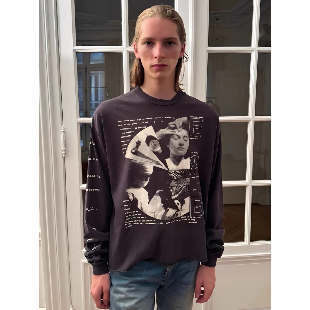 LLYF ERD* Madonna's Perspective New Men's Couple's Vintage Loose Long Sleeve T Shirt