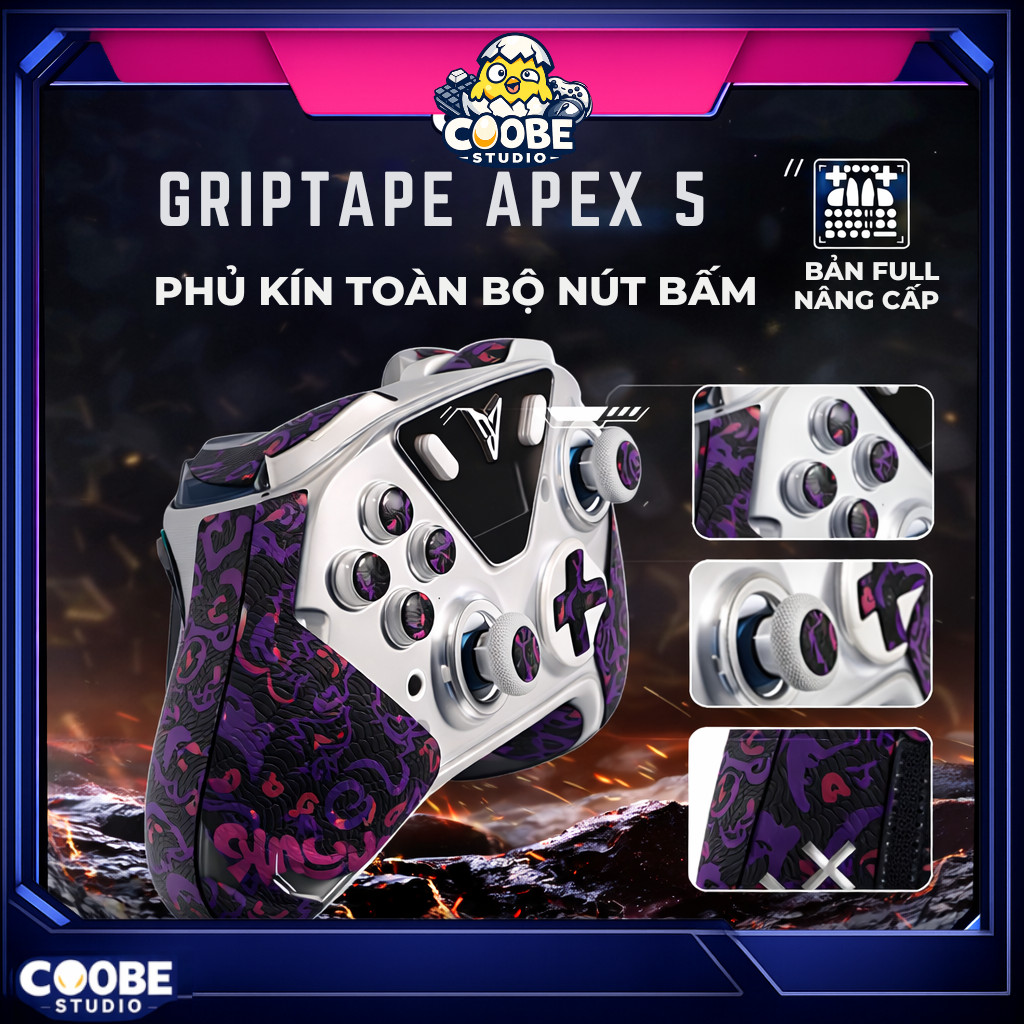 Miếng Dán Grip Tape  Apex 5 (griptape) 3M Chống Trượt Cho Tay cầm Flydigi Apex 5 - skin cho tay cầm