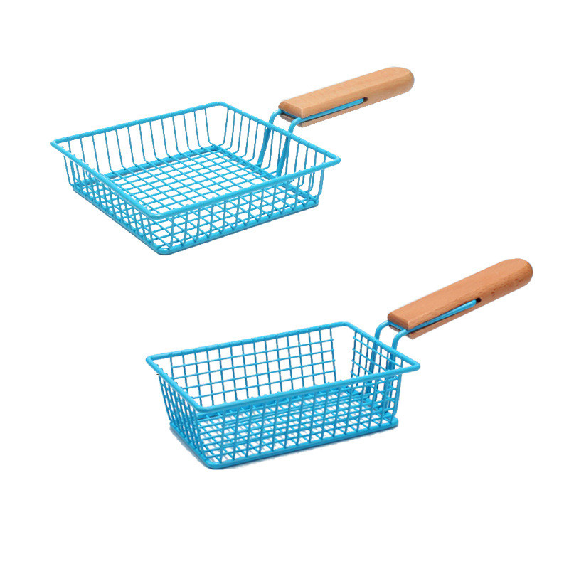 Mỹ Sáng Tạo Bộ Đồ Ăn Sắt Ăn Nhẹ Giỏ Khoai Tây Chiên Pháp Giỏ Mini Chiên Giỏ Ăn Nhẹ Gà Chiên Giỏ Bánh