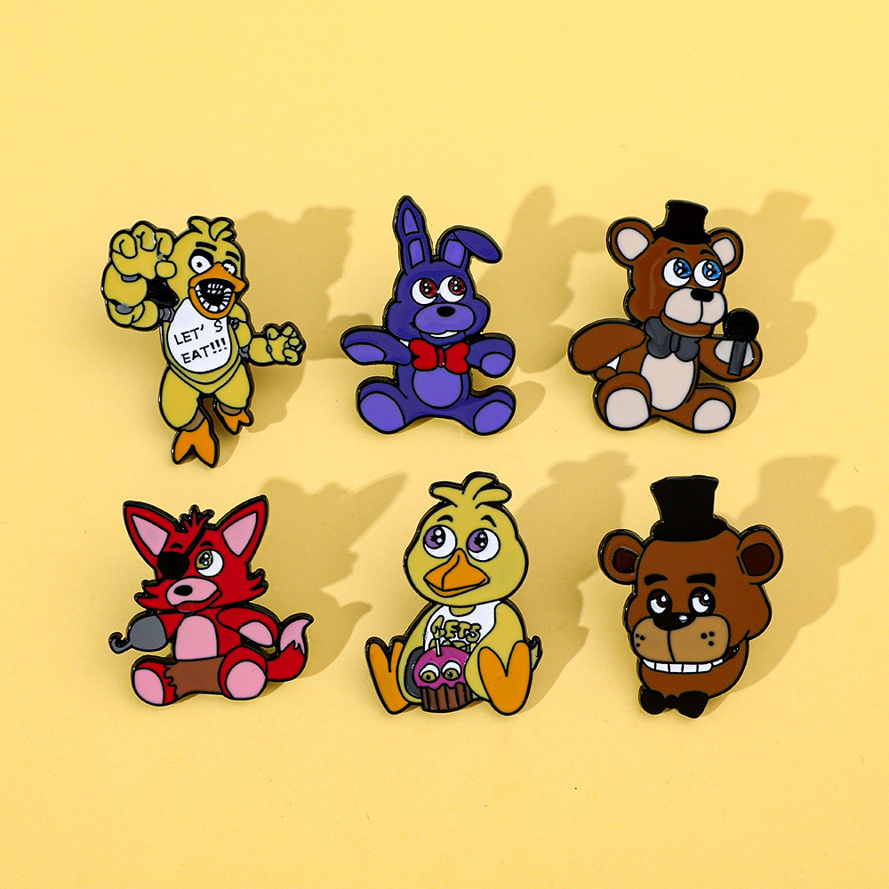 Horror Five Nights At Freddy's Game Inspired Enamel Pins for Fans