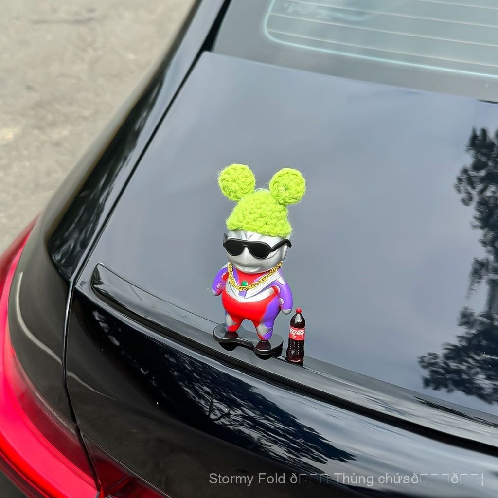 Mubao [Qingqing Grassland Bump Man] Trang trí ô tô Sáng tạo Trang trí ô tô Mái đuôi xe Mặt dây chuyề