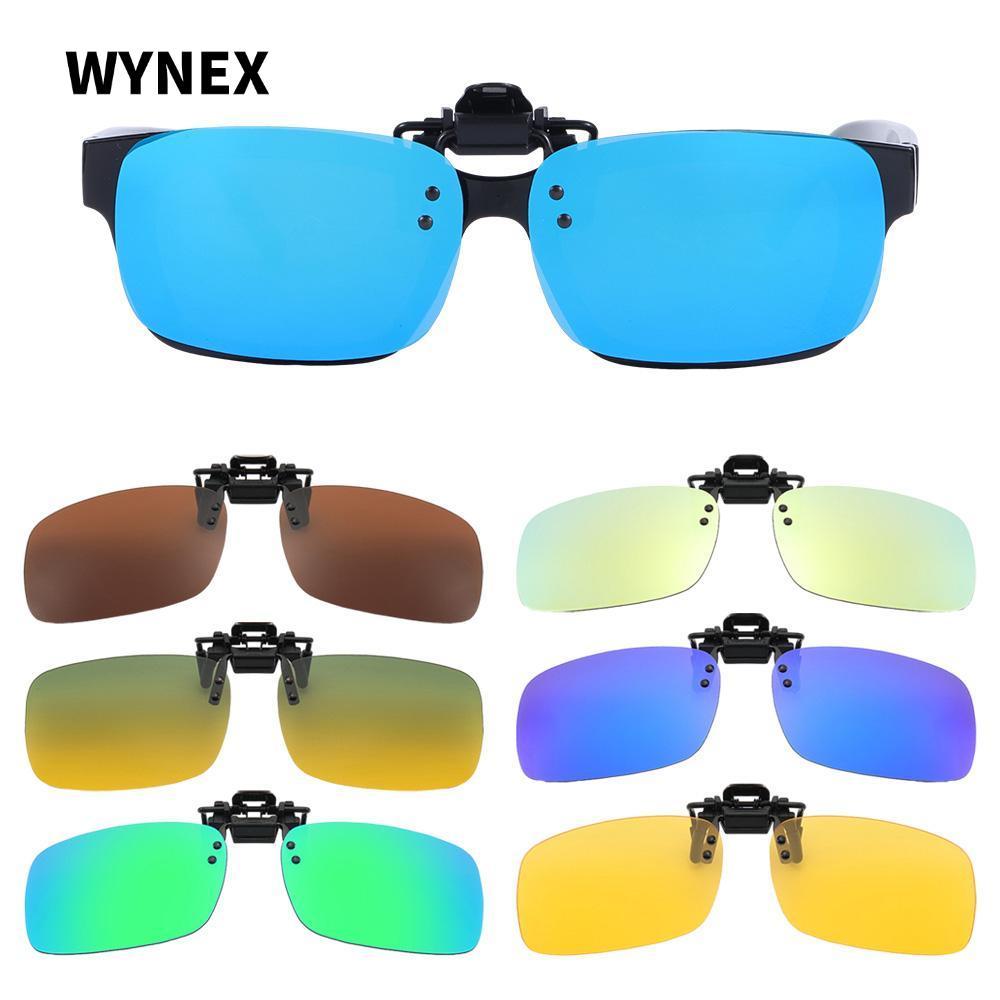 WYNEX Polarized Fashion Flip Up Anti-Glare Rimless Night Vision