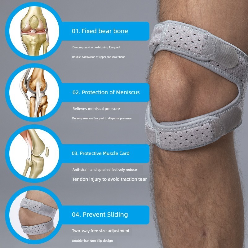 🔥 Unisex 🔥 Phòng thể dục vệ khớp gối có hàng sẵn Cầu Lông chạy bộ Patella Band bóng rổ Bảo Vệ Đầu Gố