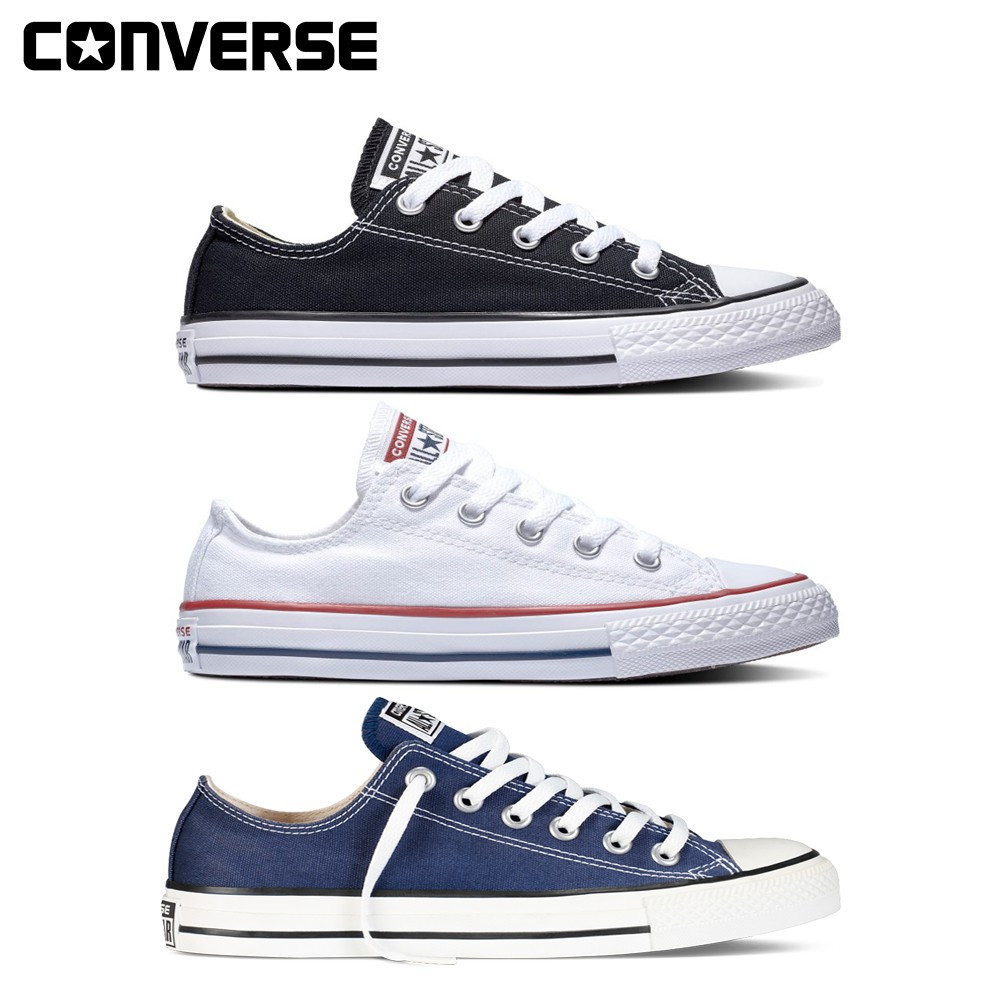 Giày Converse All Star OX Giày Converse Canvas Trắng, Hải quân, Đen màu sẵn sàng giao hàng