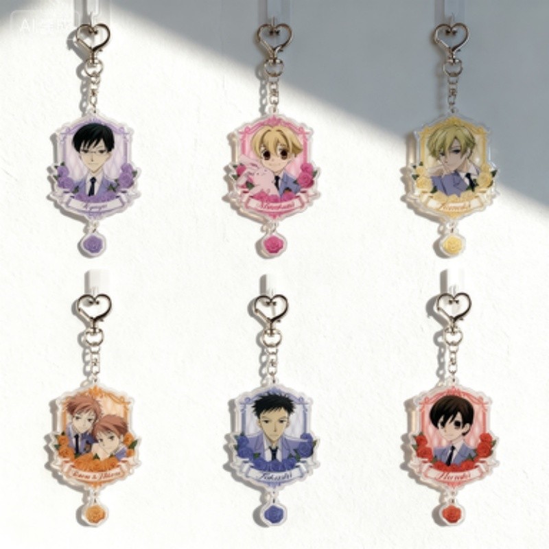 Anime Characters Ouran High School Host Club for Accessories Acrylic key chains Bag Jewelry School U