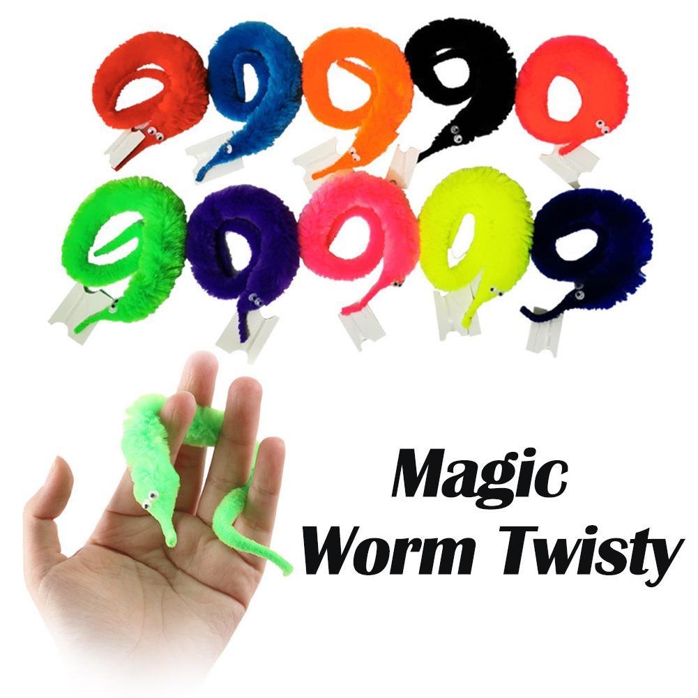 Đồ chơi ngón tay Magic Spinning Fuzzy Worms Magic Twisty Fuzzy Worm Ngón tay Đồ chơi cho trẻ em N7s5
