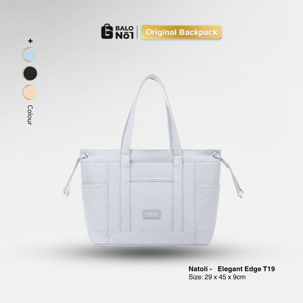 Túi tote Natoli Elegant Edge Bag T19 nữ nhiều ngăn 2 mặt đeo vai đựng laptop cao cấp