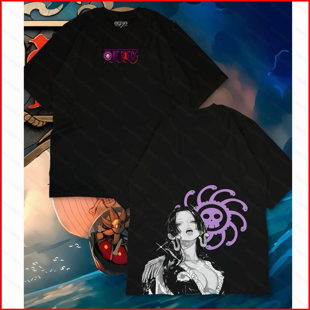 Áo thun One Piece Monkey D Luffy và Nami, chất bông dày 220g, phù hợp mùa hè