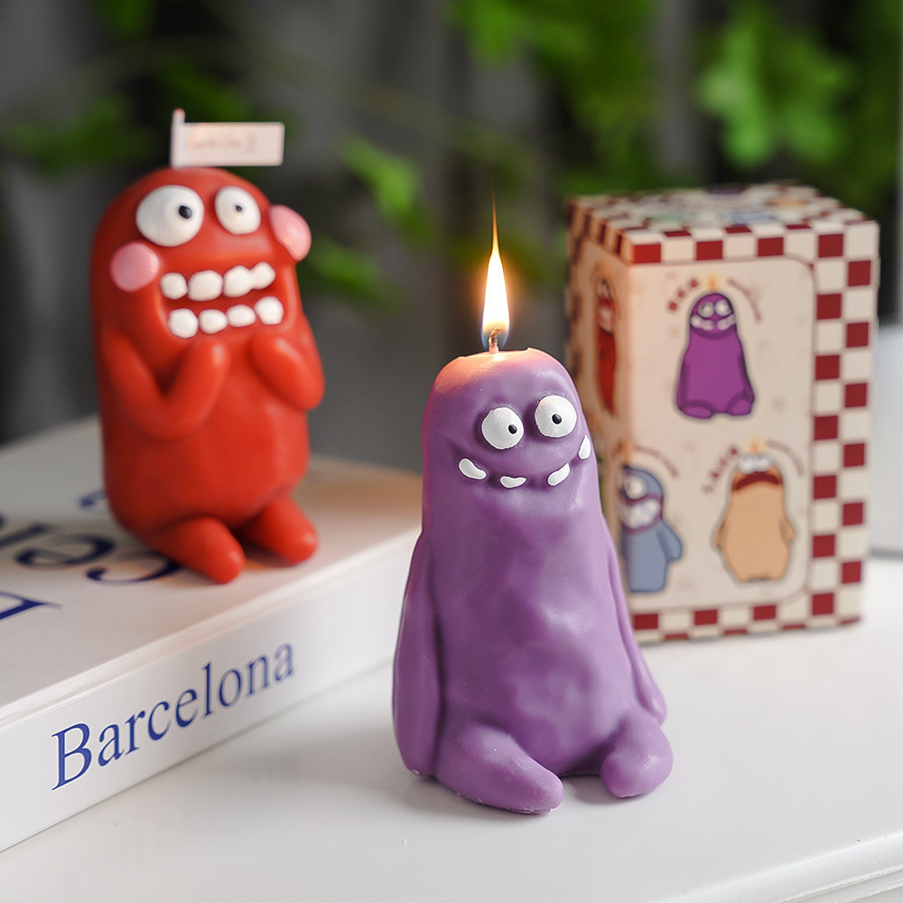 xinpin Clay Man Monster Candle - Quirky Creative Scented Birthday Gift Souvenir Handmade Aromatherap