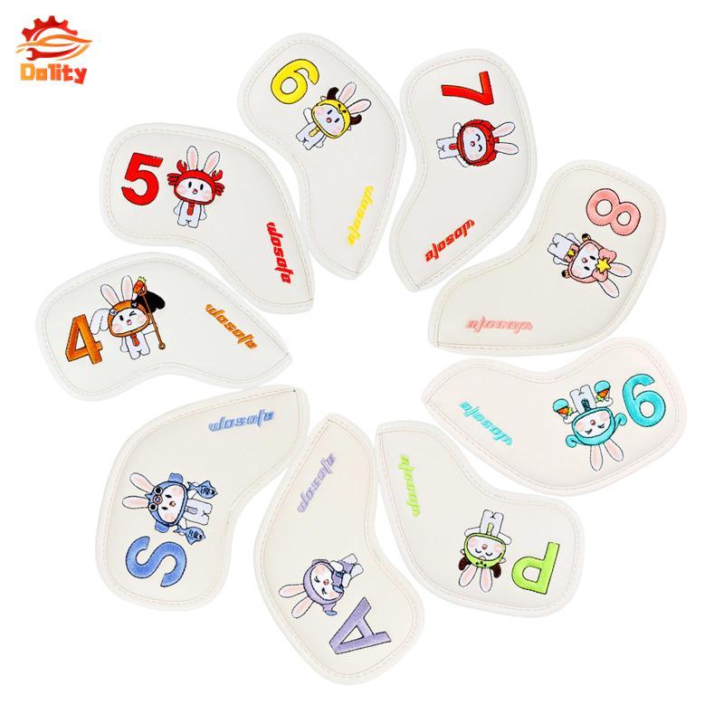 9 Chiếc Golf Iron Club Head Covers Set 4,5,6,7,8,9, P, A, S Nhẹ Nam Nữ