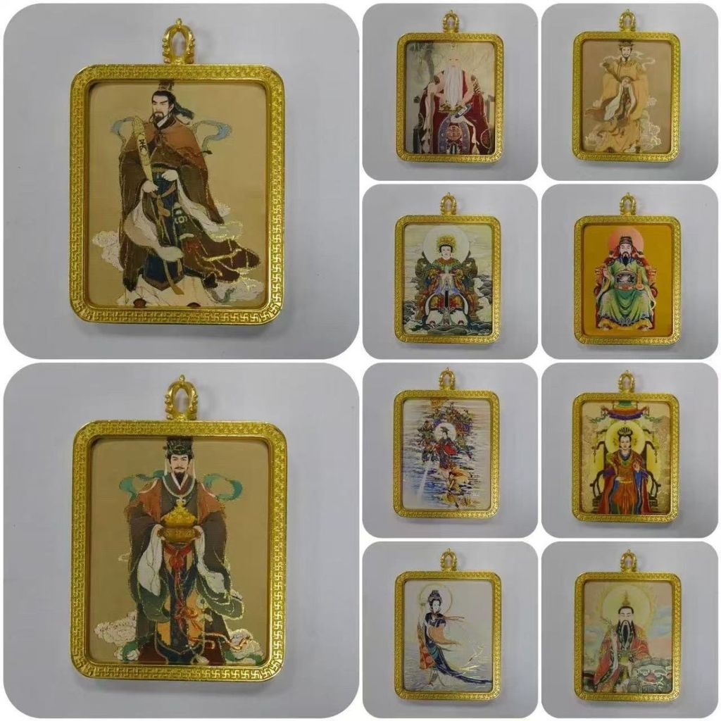 Đạo Sĩ Vẽ Tay Vàng Năm Chiều Thần Tài Guan Erye Guan Gong Guan Yu Nam Nữ Mặt Dây Chuyền Z20260107