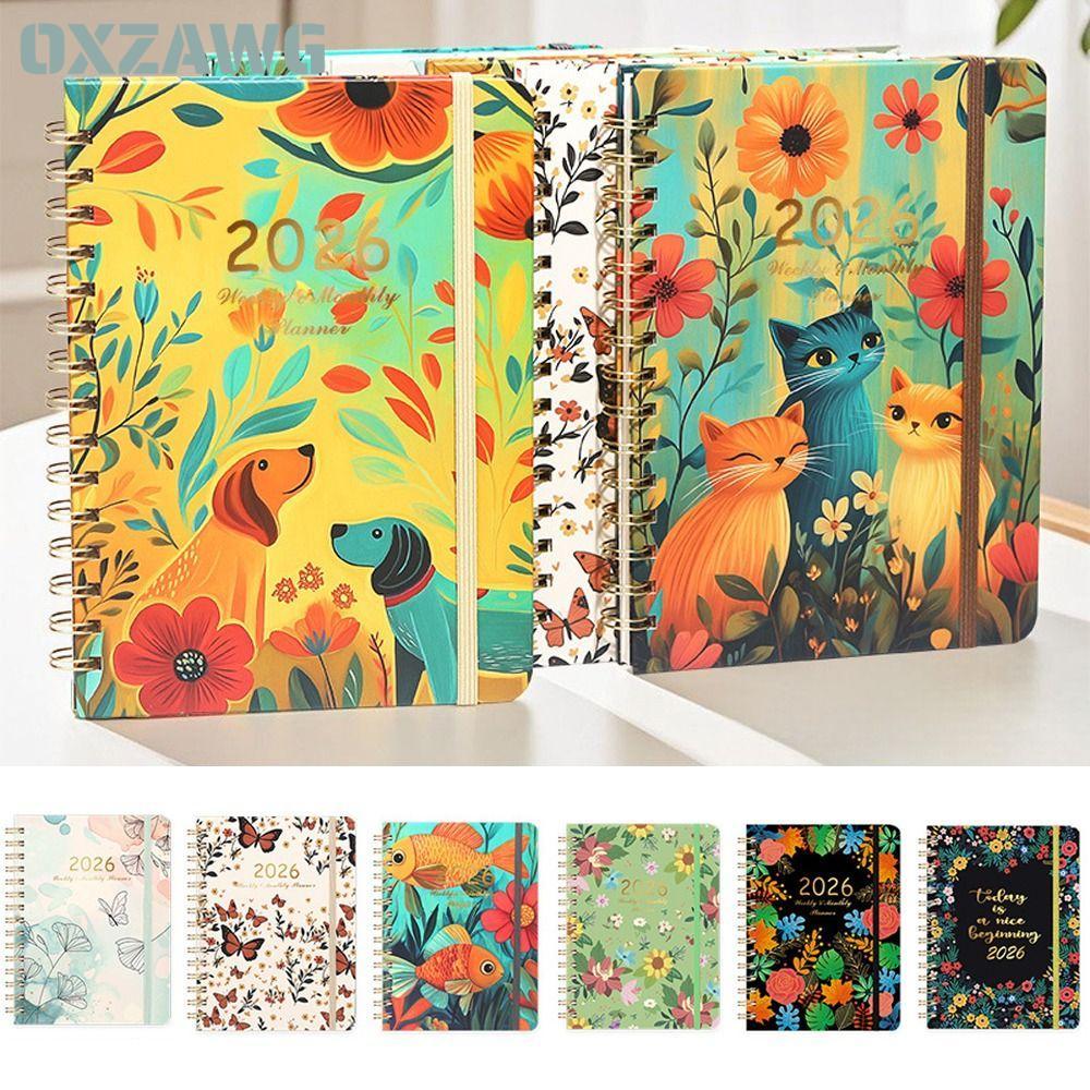 OXZAWG 2026 Planner, A5 Jan.2026 - Dec.2026 Lịch 2026, Tab hàng tuần và hàng tháng Chương trình nghị