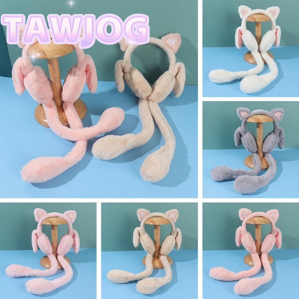 TAWJOG Earmuffs Winter Warm Ear Flap Kids Funny Plush Cat