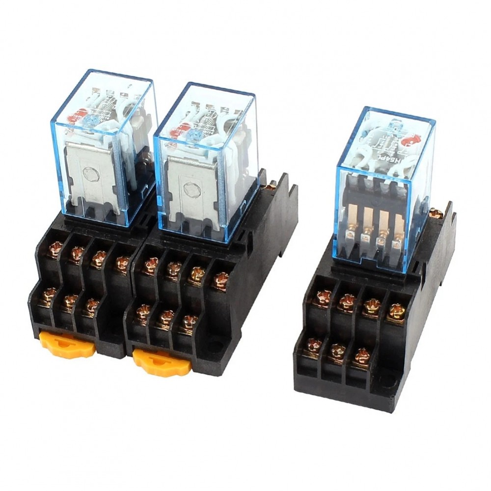 【Clearance】4PDT DIN Rail Relay 6 X 4.5mm Mounting Hole 4PDT Contact Configuration【LAGO-VN】