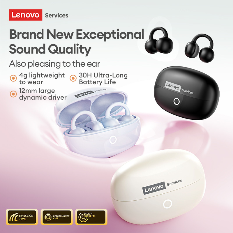 Tai nghe Bluetooth không dây Lenovo RS108 Hiệu ứng âm thanh HIFI toàn cảnh Cuộc gọi độ phân giải cao Giảm tiếng ồn Độ trễ thấp và không rò rỉ âm thanh Bluetooth 6.0 | BigBuy360 - bigbuy360.vn