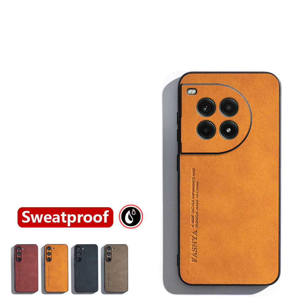 Cảm Giác Da OnePlus Ace 3 Pro PJX110 Ốp Điện Thoại Da Retro Sang Trọng Chống Trơn Trượt Chống Mồ Hôi