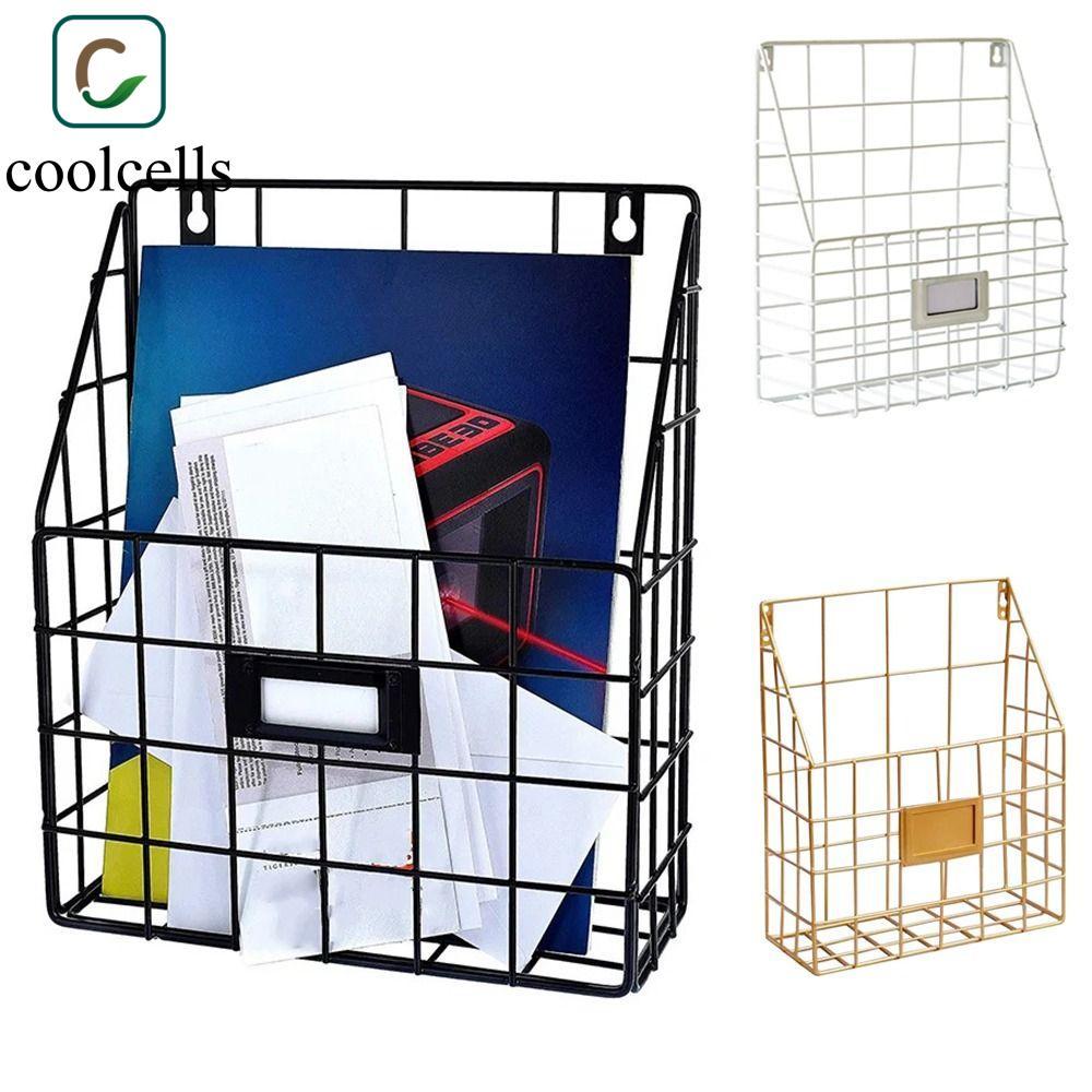 COOLCELLS Magazine File Holder, Treo Tường Dễ Dàng Lắp Đặt Thư, Nhãn Chắc Chắn Hữu Ích Tay Cầm Giỏ D