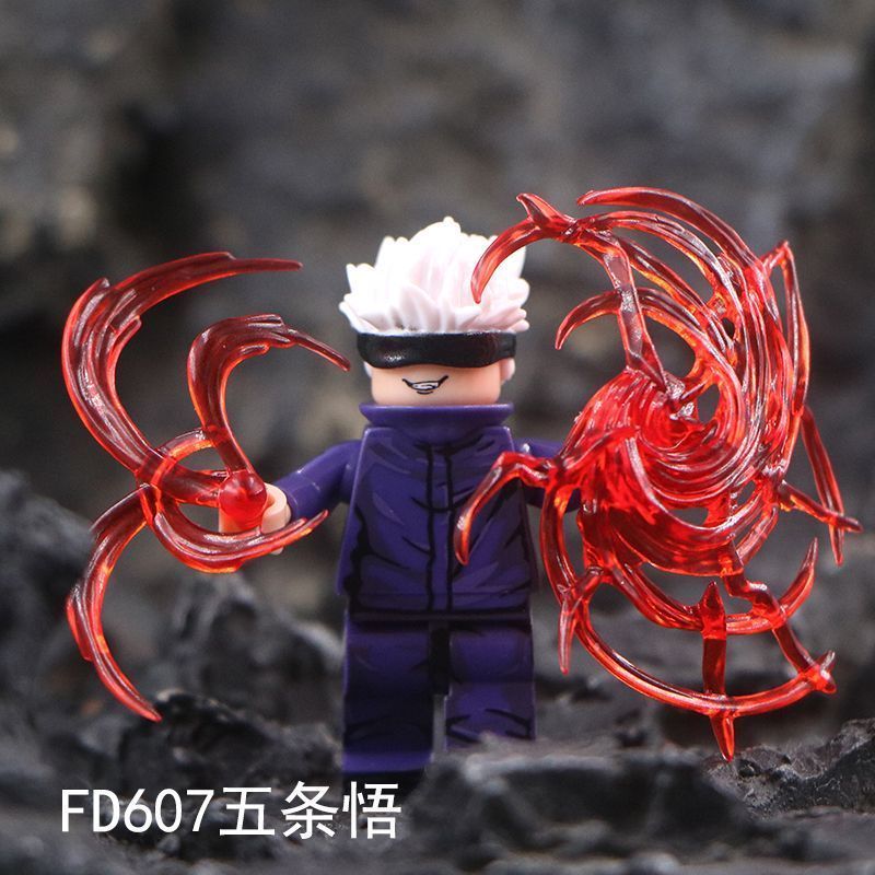 Khối xây dựng chiến đấu chính tả Lego Minifigure Gojo Go FD607-609 Quà tặng đồ chơi lắp ráp bên thứ 