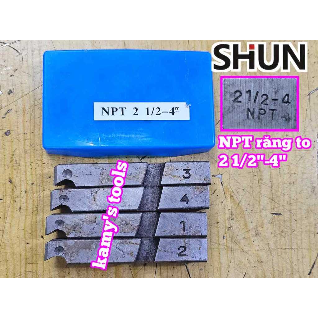 Dao tiện ren ống sắt tráng kẽm Long Shun NPT REN TO 2 1/2-4 inch (76mm-114mm)