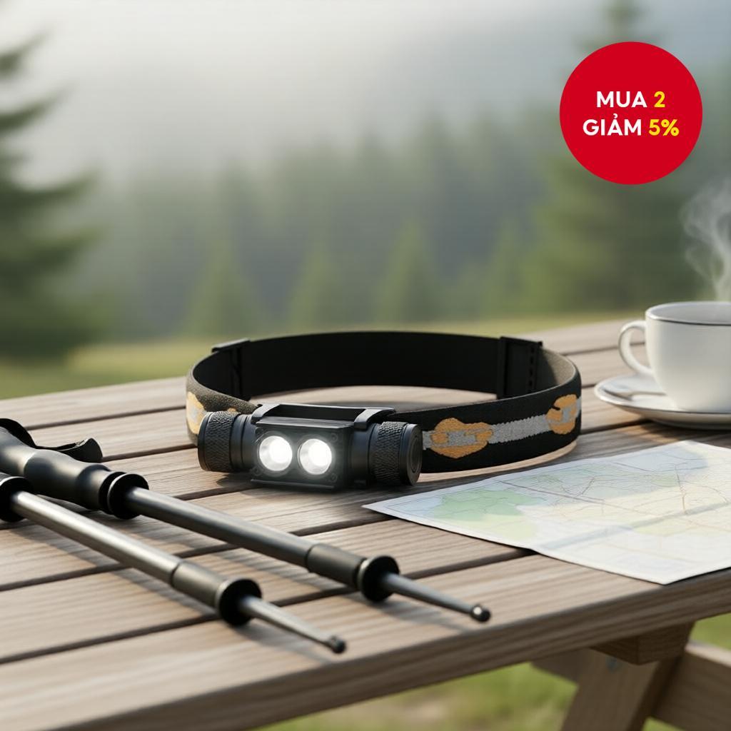 Sofirn D25S (H25S) 1200lm Luminus SST40 Đèn LED kép Đèn pha siêu sáng Sạc USB Chống nước Đèn ngoài t