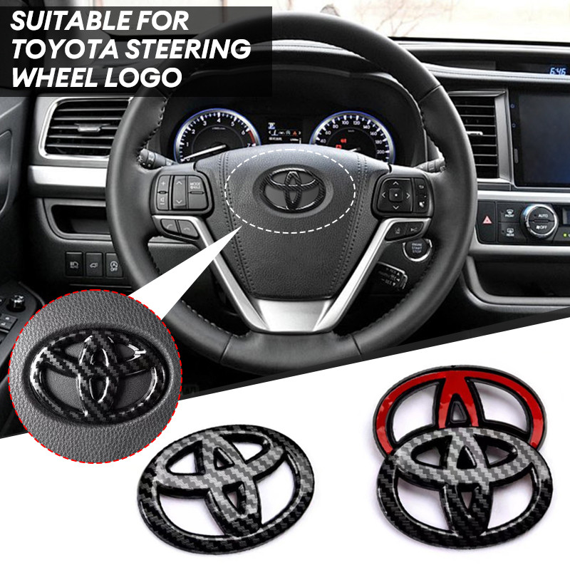 Steering Wheel Car Logo Sticker Car Logo Non Removable ABS