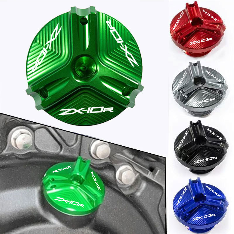 Xe Máy CNC Hợp Kim Nhôm Động Cơ Nắp Dầu Bu Lông Nắp Nhiên Liệu Bảo Vệ Cho Kawasaki Ninja ZX 10R ZX10