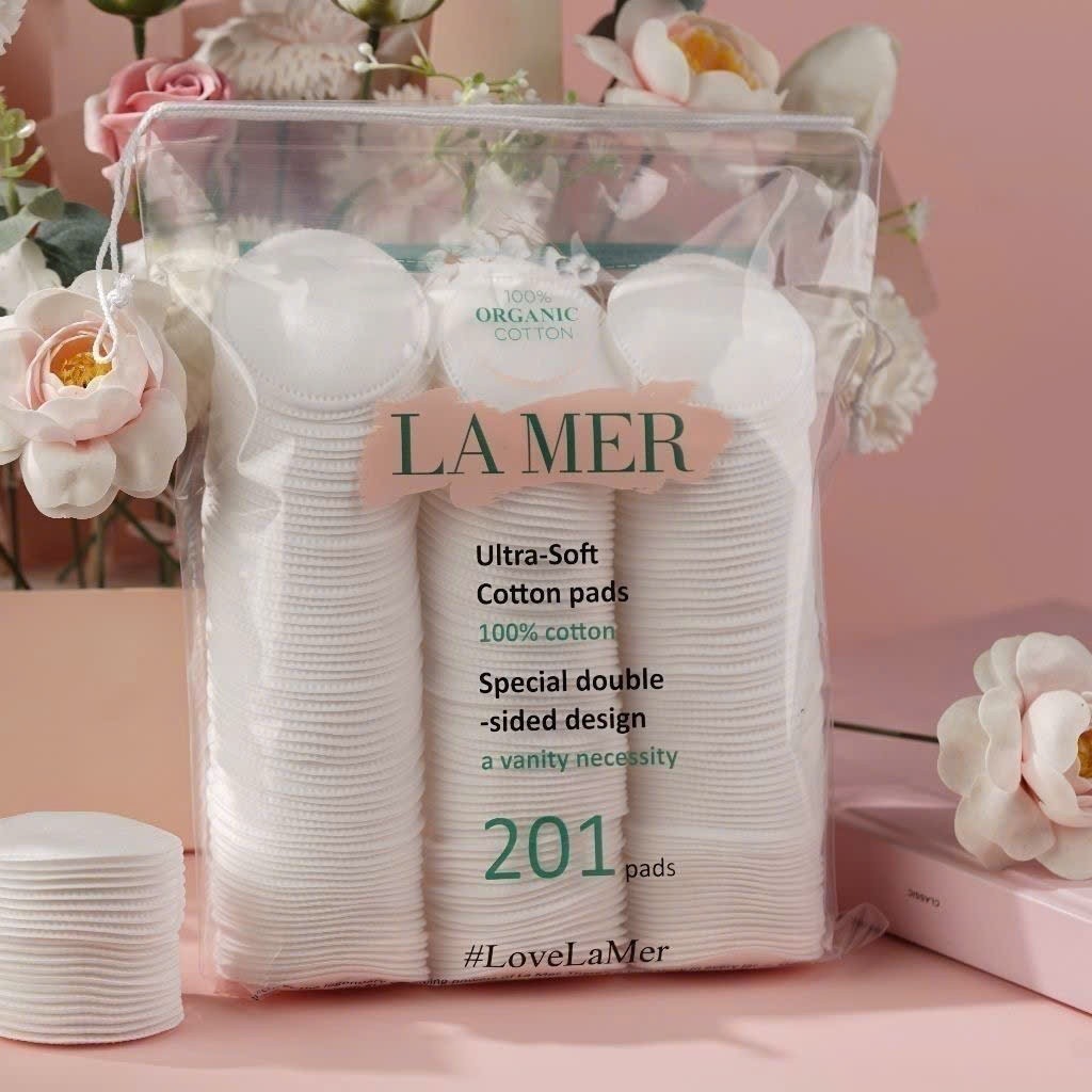 Bông tẩy trang LAMER  Cotton 100% nguyên chất mềm mịn không xơ bụi an toàn cho da AILEE