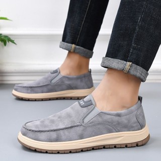 Cũ Bắc Kinh Giày Vải Nam Mùa Xuân Giày Vải Thoáng Khí Khử Mùi Giày Thường Trung Niên Người Cao Tuổi Bố Giày Slip-On