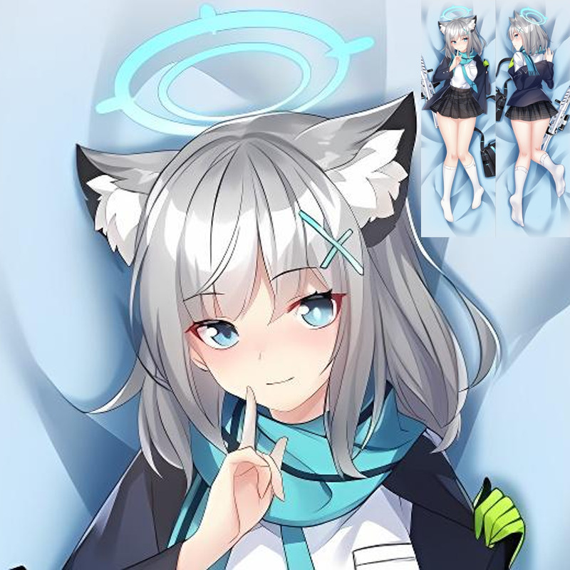 Blue Archive -Blue Archive- Sand Wolf Shiroko Dakimakura Cover Buruka Sunao Okami Shiroko 50 * 150cm