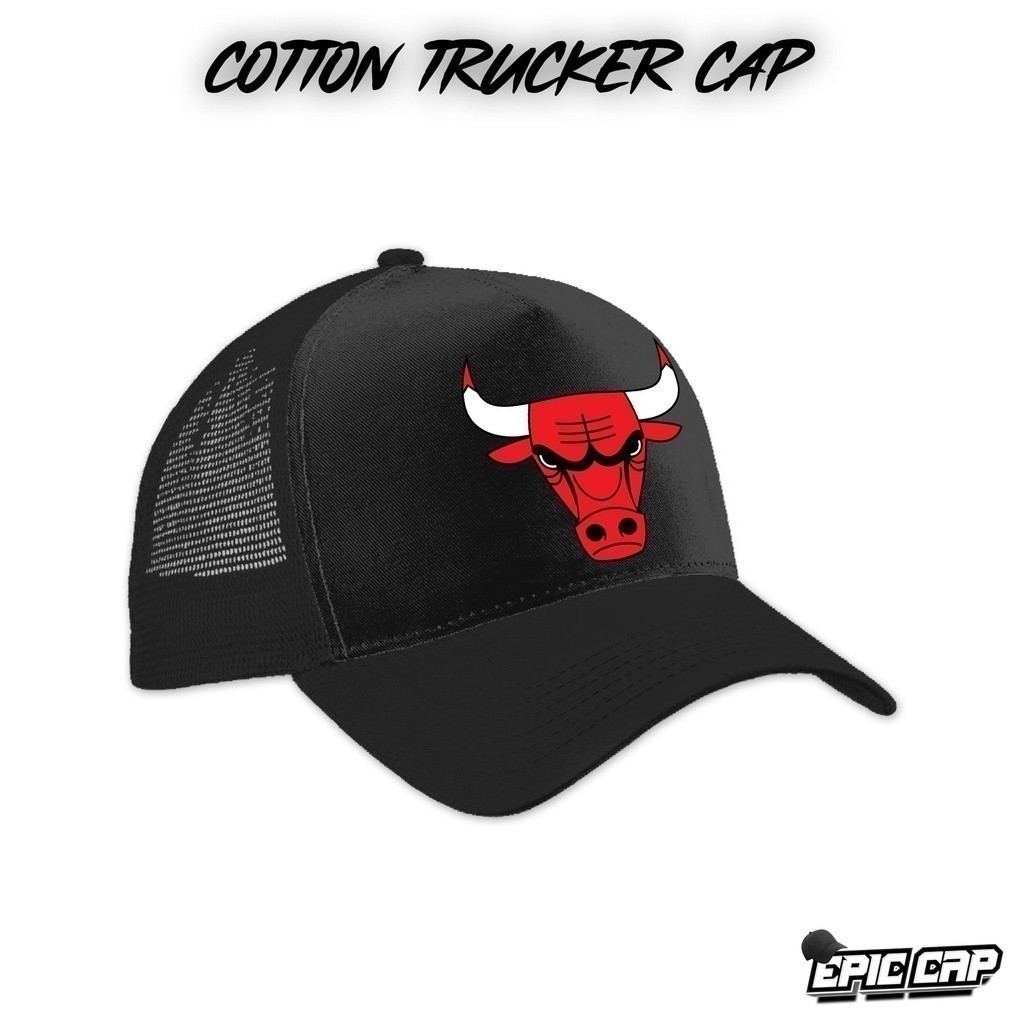 Mũ xe tải Cotton thiết kế in hình Chicago Bulls thời trang