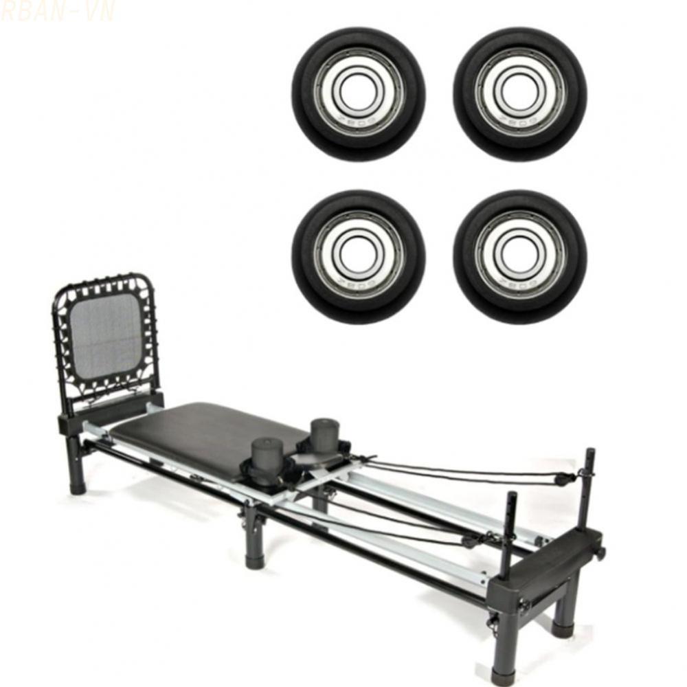 4pcs Gym Equipment Rollers Wheels for Rowing Machines Smooth Low Noise Operation