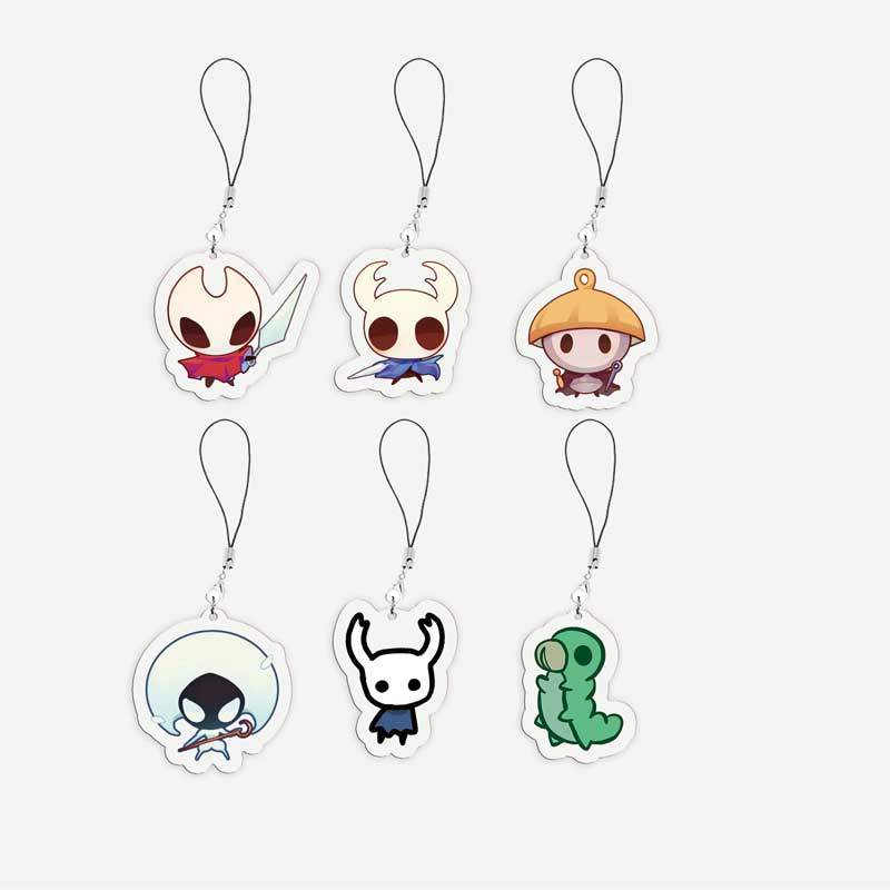 Acrylic Game Hollow Knight Mobile Phone Charms Hollow Knight Small Pendant Phone Chain Keychain acce