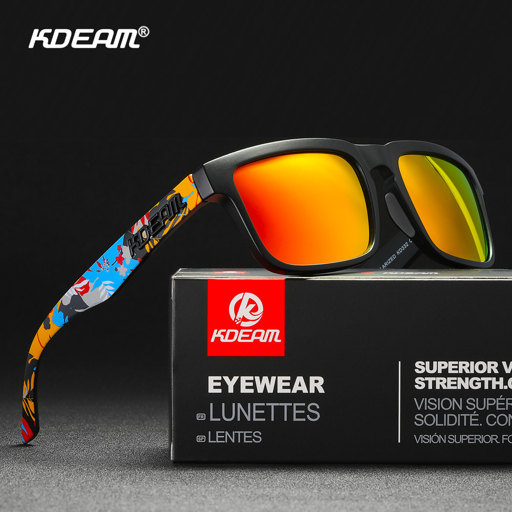 KDEAM Kính râm chống nắng polarized Kính râm màu cổ điển Kính râm siêu nhẹ cho lái xe KD332
